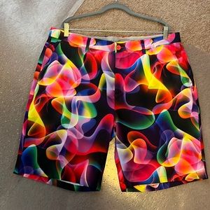 HRESKI SHORTS Tye Dye Spiral Shorts in SIZE 40…Brand New!